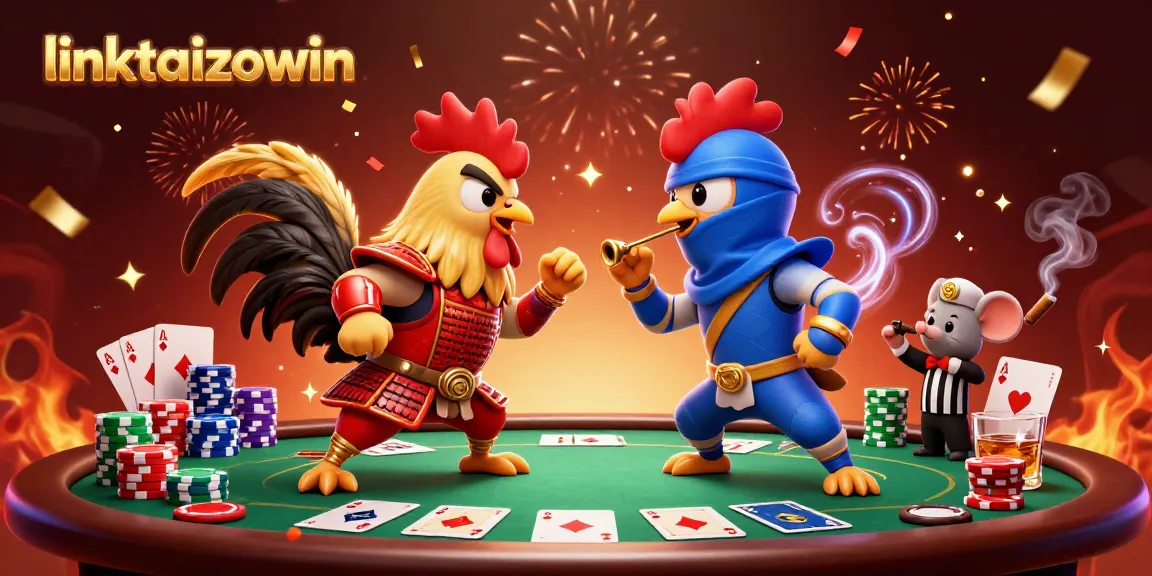 Claim big rewards with linktaizowin as roosters face-off in an intense poker showdown.